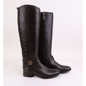 Tory Burch Bristol 30MM Riding Boots Equestrian Calf Coconut 5.5